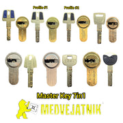 Самоимпресия 7in1 Tesa T80,TX80,T80-TE,Nemef,Azbe HS-k,Yale HS-K#1(HS-K#2) Испания